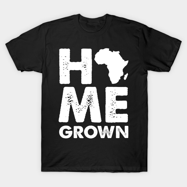 African, Home Grown, Black Pride, Africa Map T-Shirt by alzo